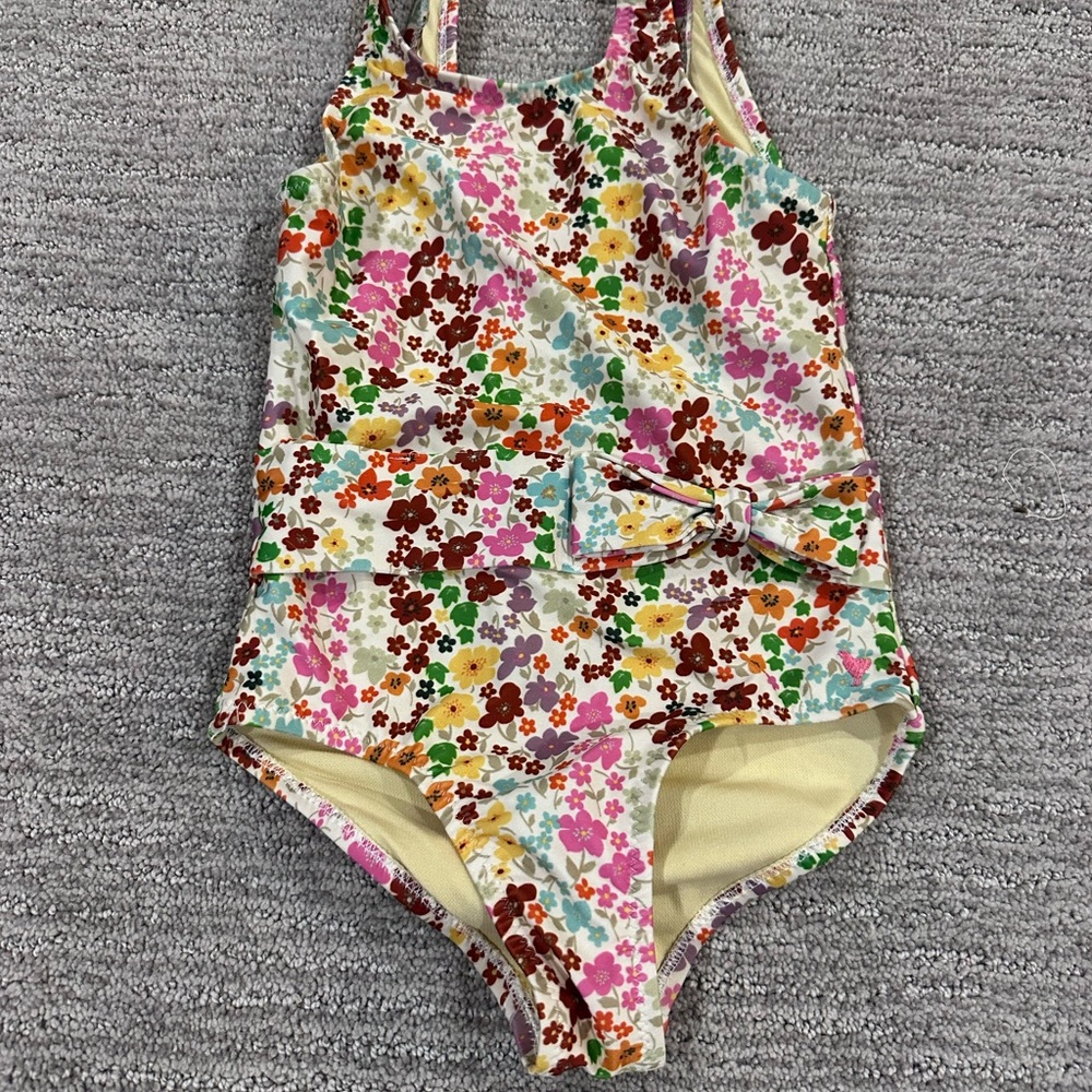Pink Chicken Multicolor Floral Kids Swim One Piece